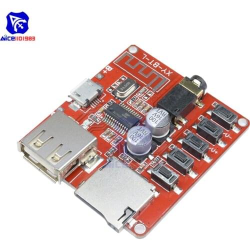 Mini Bluetooth 4.1 Audio Decoder Board Micro USB/USB A/TF Card Interface BLE 4.1 Wireless MP3 Lossless Decoding Module 3.7V 5V