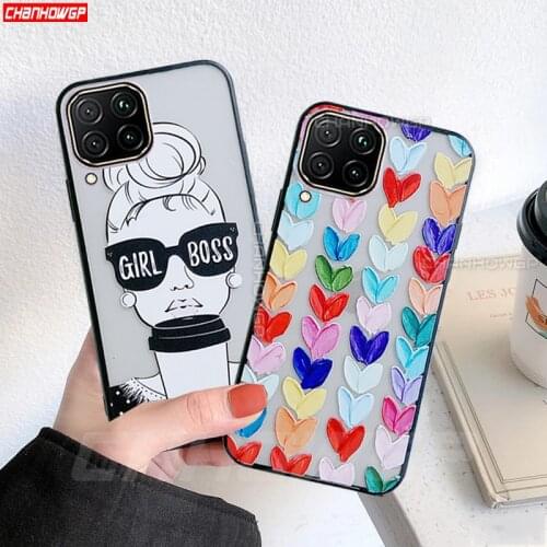 Fashion Cartoon Girl Case For Samsung Galaxy A12 A02S A32 A42 A52 A72 A21S A51 A71 A01 A11 A31 A41 A51 M12 S20 FE S21 TPU Cover