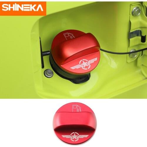 SHINEKA Car Stickers Aluminium Alloy Car Internal Oil Tank Cap Fuel Tank Decoration Cover For Suzuki Jimny 2007-2020 Car Styling
