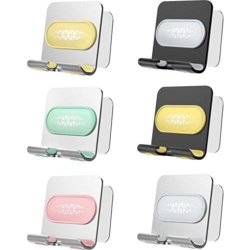 Wall Charger Hook Mobile Phone Holder On Shower Bathroom Universal Cellphone Hanging Stand Bracket Hooks Charging Dock