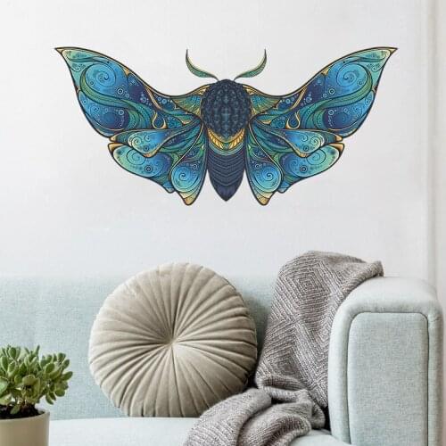 Watercolor Moth Wall Stickers Home Office Decor Bedroom Living Room Wall Decoration Aesthetic Mural Art Decals for Furniture
