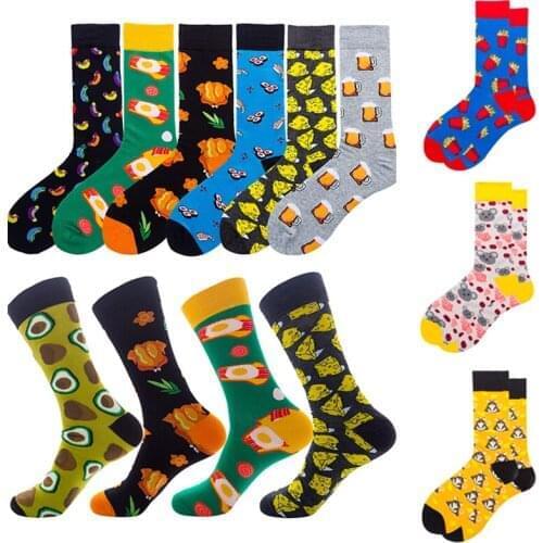 Colorful Oil Painting Woman Men Socks Harajuku Retro Happy Funny Everyday Cotton Sock Wedding Christmas Gift Crew Sock Wholesal