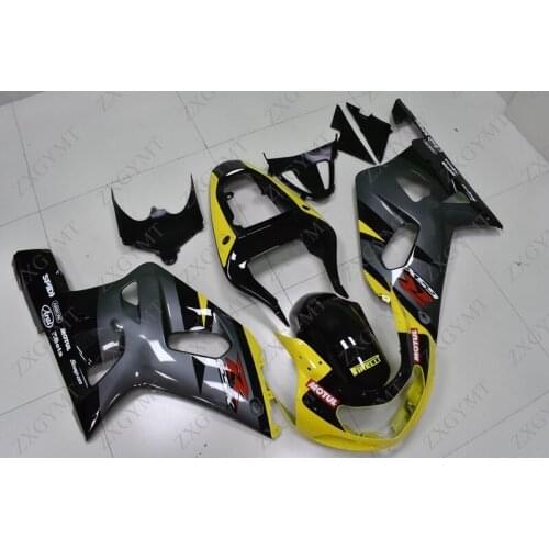 Fairing GSX R600 R750 R1000 2000 - 2003 K12 Silver Yellow Black Full Body Kits GSX R600 R750 R1000 2001 2001