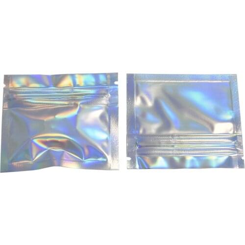 7.5*6cm Glittery Ziplock Mylar Foil Bag Self Seal Zip Lock Bags Aluminum Foil Zip Lock Package Bag Food Packing Bags 100pcs/lot