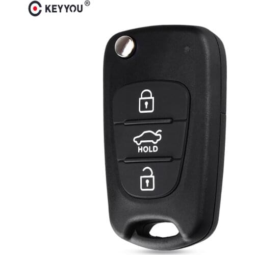 KEYYOU Flip Folding Remote Auto Car Key Shell For Kia Rio 3 Picanto Ceed Cerato Sportage K2 K3 K5 Soul For Hyundai Key Case