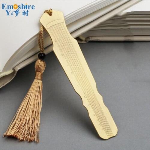 Luxury Golden Brass Bookmark Book Mark Antique Metal Bookmark Creative Custom Lettering School Office Gift for Kid M113