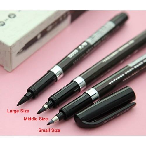 3Pcs/Set Soft Tippen Calligraphy Pen Japan Material Brush for Signature Chinese Words Learning Art Marker Pens School Supplies