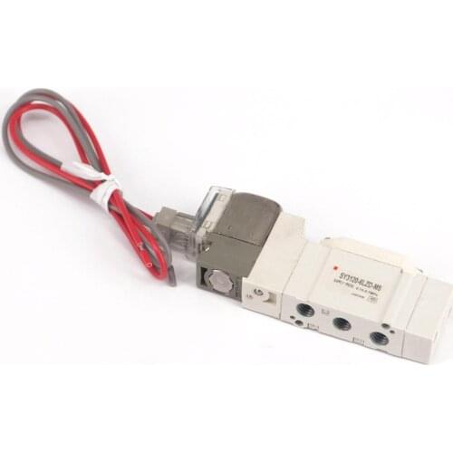 SY3120 Series 12VDC 24VDC 110VAC 220VAC M5 x 0.8 5/2 Way Single Actuation Solenoid Valve Body Ported