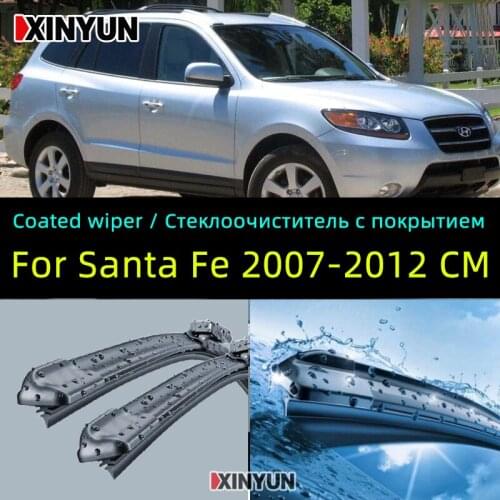 Coated wiper Front Wiper Blades For Hyundai Santa Fe CM 2007-2012 Windshield Windscreen 24"+18"