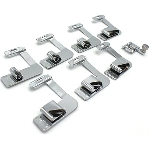 SEWING MACHINE BROTHER SINGER8PCS MULTIFUNCTION ROLLED HAMMER FOOT PRESSER FOOT SPARE PARTS ACCESSORIES 4/8" 5/8" 6/8" 8/8"