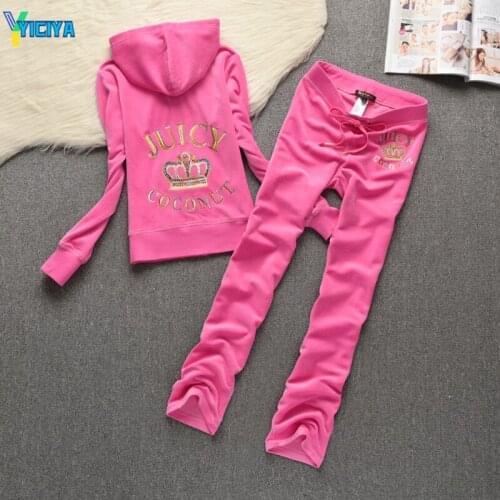 YICIYA 2021 spring and autumn velvet sports leisure suit womens temperament show thin fashion cardigan tracksuit women,met