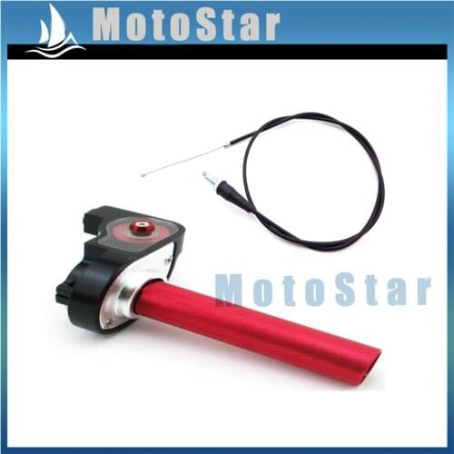 1/4 Turn Aluminum Twsit Handle Throttle Cable For 50cc 70cc 90cc 110cc 125cc 140cc 150cc 160cc Pit Dirt Trail Motor Bike