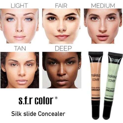 1 PC Multi-color Liquid Concealer Silk Slide Concealer Oil Control Makeup Primer Full Coverage Of Dark Circles And Acne TSLM1