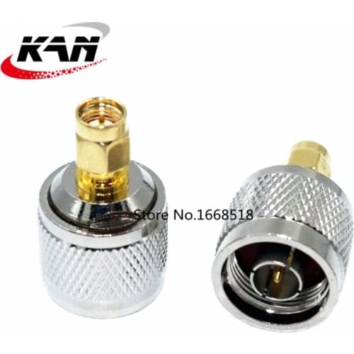 2PCS N Male Plug to SMA Male Plug Straight RF Coaxial Connector Adapter NJ-SMAJ N/SMA-JJ High Frequency Transfer SMA Adapter New