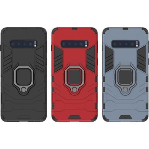 30pcs Magnet Suction Armor TPU+PC Hard Case Kickstand Cover With Stand For Samsung Galaxy A21S A01 A11 A31 A41 A51 A71 A81 A91