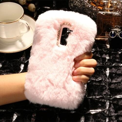 3D Warm Plush Rabbit hair Cases For LG K20 K30 2019 K41S K51S G6 G8 Q8 Q6 G8X V40 ThinQ X Power 3 2 Stylo 5 3 2 soft Back cover