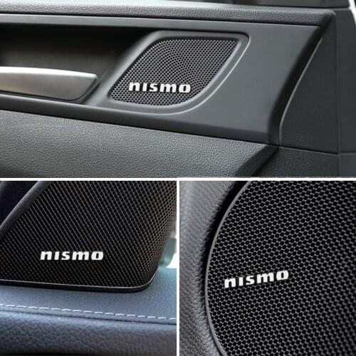 4PCS Car Stickers Audio Speaker Sticker nterior Decoration for Nissan Nismo