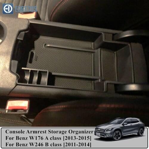 Car Armrest Box For Benz W246 B Class 2011 2012 2013 2014 Center Console Storage Glove Box Organizer Insert Tray For Benz B180