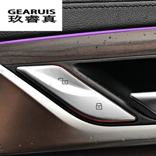Car styling Door Unlock Switch Buttons Covers Trim Handle Key decoration Stickers For BMW 5 series G30 G38 6gt auto Accessories