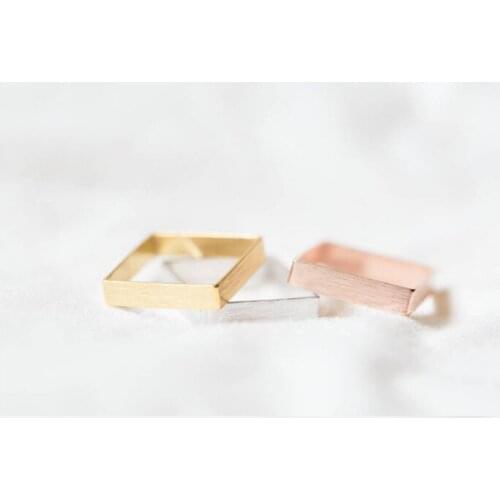 Color Fashion Square Knuckle Ring