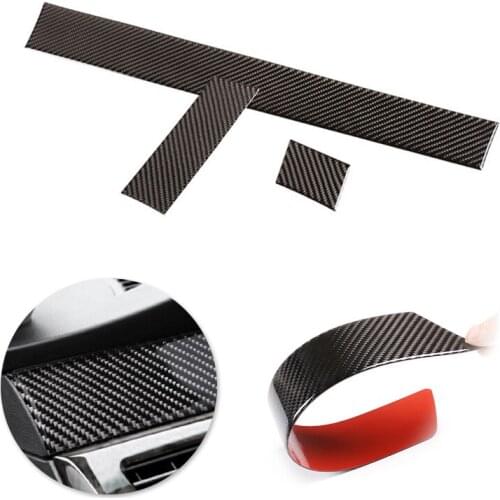 For BMW 5 Series E60 E61 2004 2005 2006 2007 2008 2009 2010 Car Center Control Side Dashboard Panel Strips Carbon Fiber Cover