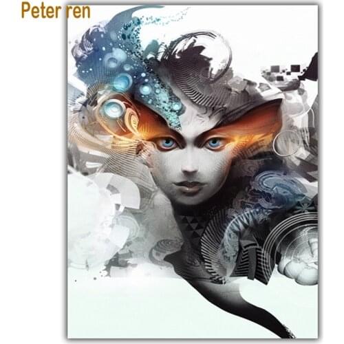 Peter ren Full Diamond Painting Cross Stitch Figure paintin Arts and Craft Diamond Mosaic Picture of Rhinestones Beautiful girl