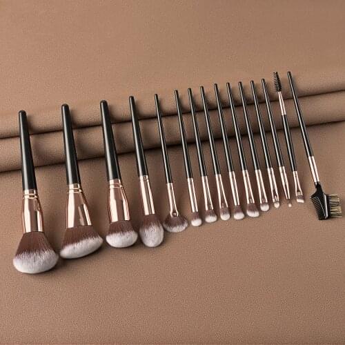 1/10/15Pcs Professional Makeup Brush Set Soft Natural Hair Facial Blending Beauty MakeUp Brush Korean Style Cosmetic Brushes
