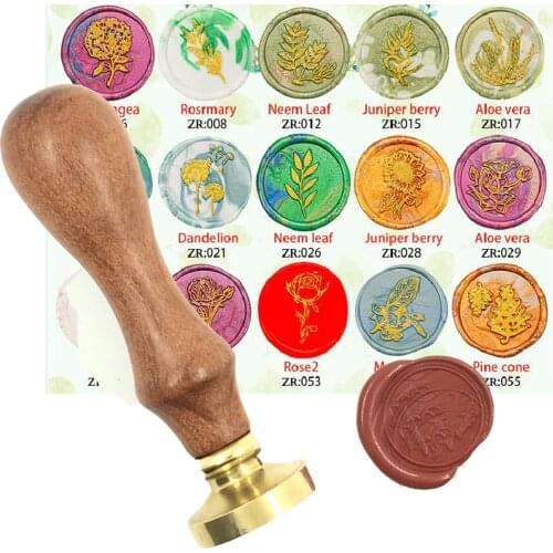 Natural tree Plant wax seal Copper head Handle Curlicue Alphabet Scrapbooking Vintage Ancient Seal Retro Stamp gift HIGH QUALITY