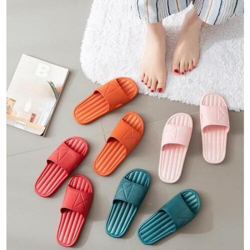 New slippers home in summer anti slip soft bottom lovers bathroom PVC household sandals for men and women