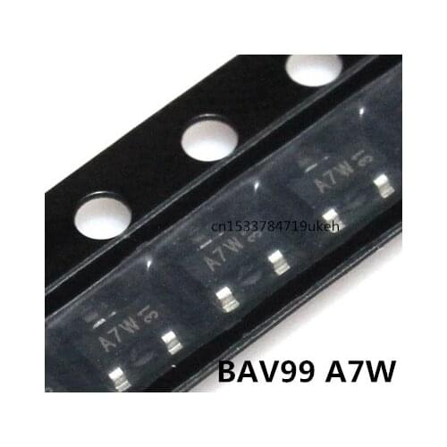 Original 50pcs/ BAV99 A7W SOT23 0.2A/70V