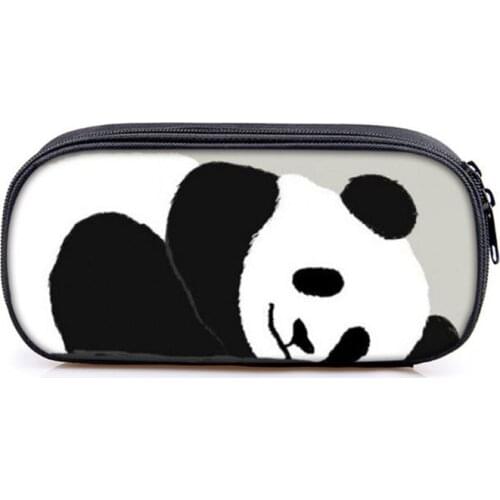 Panda pencil bag boys high quality different styles nylon pencil case children school supplies stationery case