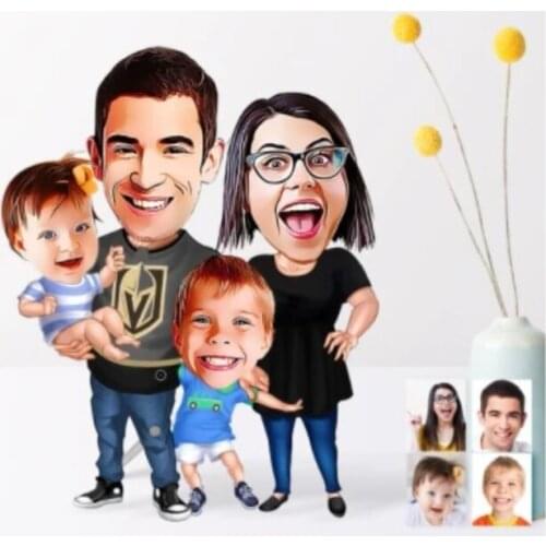 Personalized Family Cartoon Keychain Personalized Calendar keychain Custom Your Family Put Baby Photo Square keychain Gift For