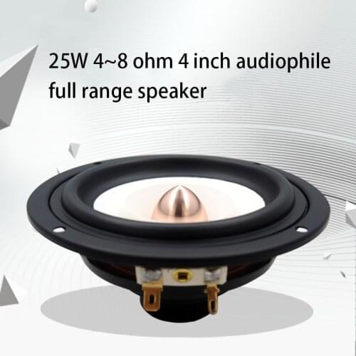 5-25W 4 Inch Full Range Speaker 4~8 Ohm Tweeter Midrange Woofer Fever Grade Hifi Speaker Unit High School DIY Speaker Bass