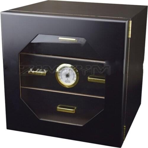 Portable Cedar Cigar Humidor Case three-layer cigar cabinet with Hygrometer and Humidifier cigar storage box