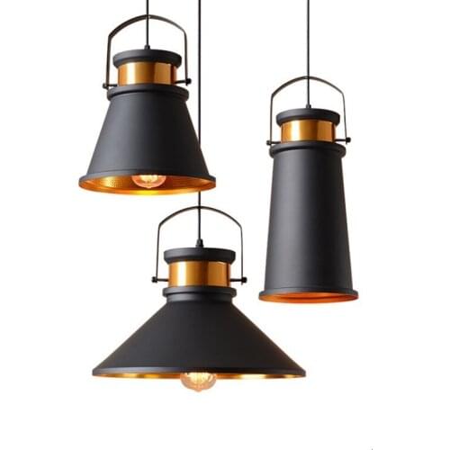 Industrial Barn Pendant Light Classic Matte Black Hanging Barn Lampshade Fixture Luminaire Suspendu kitchen chandelier