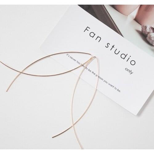 Earrings Fish Shaped Earrings Simplicity Handmade Copper Wire Earring for Women Gold Color Geometric Ear Jewelry Brooch Earrings