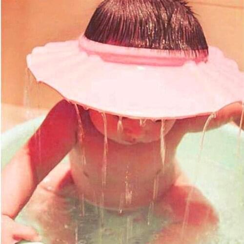 Baby Children Kids Safe Shampoo Bath Bathing Shower Cap Hat Wash Hair Shield adjustable elastic Shampoo Bathing Cap Bath Visor