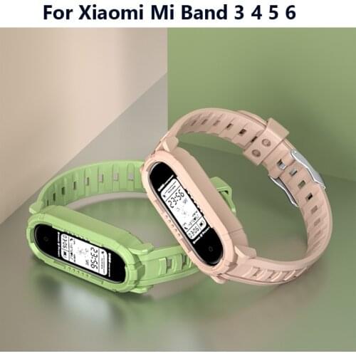 Sport Bracelet For Xiaomi Mi Band 6 5 4 3 NFC Soft Silicone Watch Strap Wristband Replacement Watchband Miband6 Mi5 Accessories