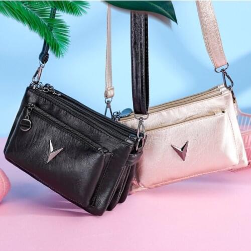 Soft Pu Leather Crossbody Bags For Women Hand Clutch Purses and Handbags Luxury Designer Simple Shoulder Messenger Bag Lady