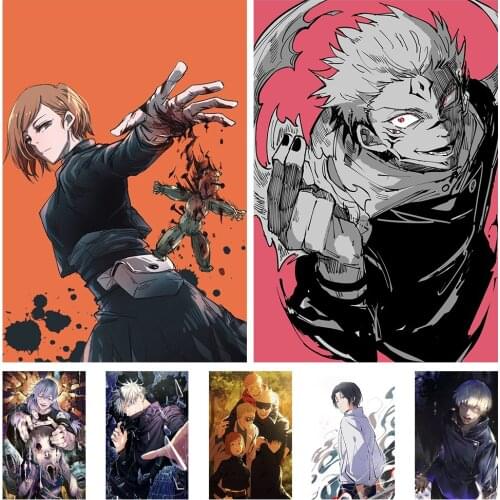Japanesn Anime Jujutsu Kaisen Manga Poster High-gloss Photo Paper High Quality HD Print Comic Lovers Collection Wall Stickers