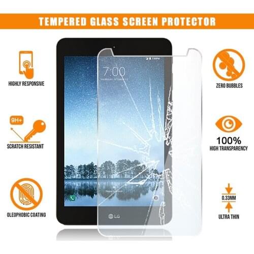 Screen Protector for LG G Pad F2 8.0 Tablet Tempered Glass 9H Premium Scratch Resistant Anti-fingerprint HD Clear Film Cover