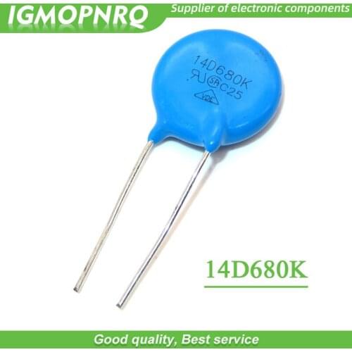 10PCS 680K Piezoresistor 14D680K 68V Varistor Resistor IGMOPNRQ