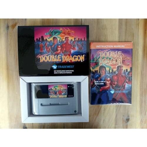 16Bit Games ** Super DOUBLE DRAGON ( French PAL Version!! Box+Manual+Cartridge!! )