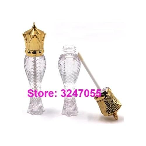 30pcs 50pcs Creown Mermaid Empty Lipgloss Tube, DIY Cosmetic Lipstick Storage Bottle, Professional Women Lip Beauty Makeup Tool