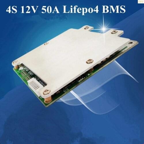 4S 12V 50A Common Same Port Lifepo4 BMS with Cell Blance Function for Electric Motocycle E-bike Lithium Battery Pack Bms