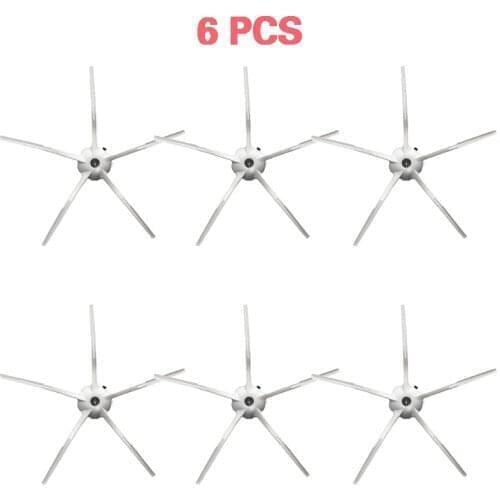6/10PCS White 5 Arms Side Brush for Xiaomi MI Robot for Roborock S50 S51 S55 S5 MAX S6 Xiaowa E35 E2 Robot Vacuum Cleaner Parts