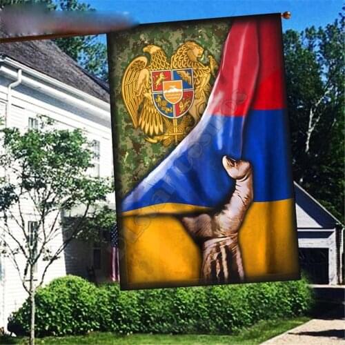Armenia Army Flag 3D Full Printing Garden Flags Hanging House Flag Garden Flag Decoration Double-sided Printing