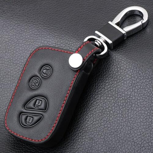 4 Button Genuine Leather car key case Key Case cover For Lexus CT200h ES 300h IS250 GX400 RX270 RX450h RX350 LX570 Key Cover Key