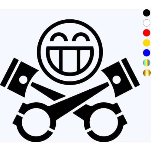 CK3172#15*13cm Jdm Pistons reflective funny car sticker vinyl decal silver/black car auto stickers for bumper rear window