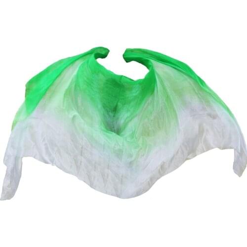 100% Silk Veil High Quality Belly Dance Veils Hand Dyed Natural Silk Belly Dance Veil Gradient Colors 5 Sizes Dance Accessories